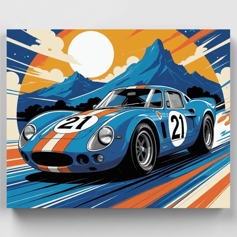 Vintage Racing Legend - Paint by Numbers Kit