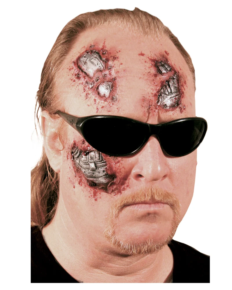Terminator Cyborg Wunde 3-teilig