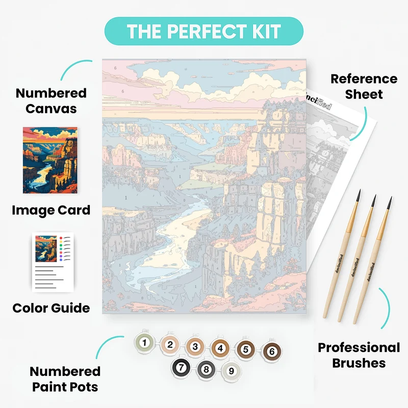 Sunset at Grand Canyon - Paint by Numbers Kit