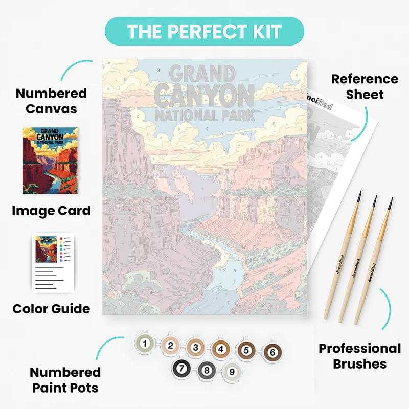 Grand Canyon Sunset Vista - Paint by Numbers Kit