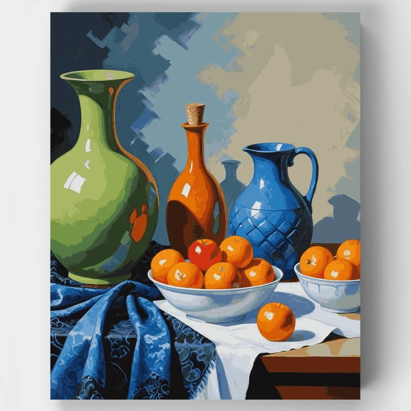 Vibrant Citrus Still Life - Paint by Numbers Kit