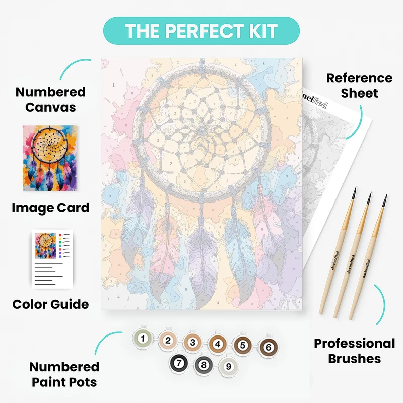Colorful Dreamcatcher - Paint by Numbers Kit