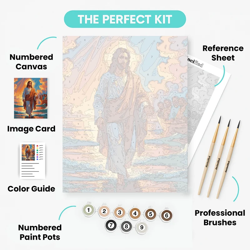 Jesus Walking on Water - Paint by Numbers Kit