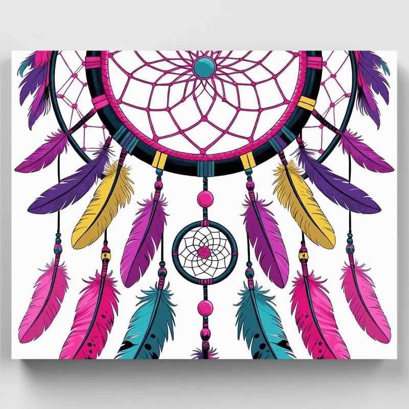 Vibrant Dreamcatcher - Paint by Numbers Kit