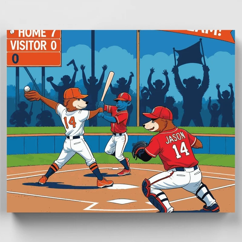 Baseball Game - Paint by Numbers Kit