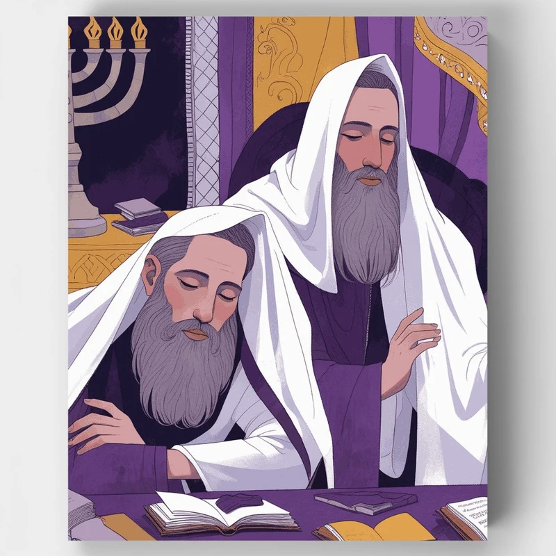 Jewish Scholars at Study - Paint by Numbers Kit