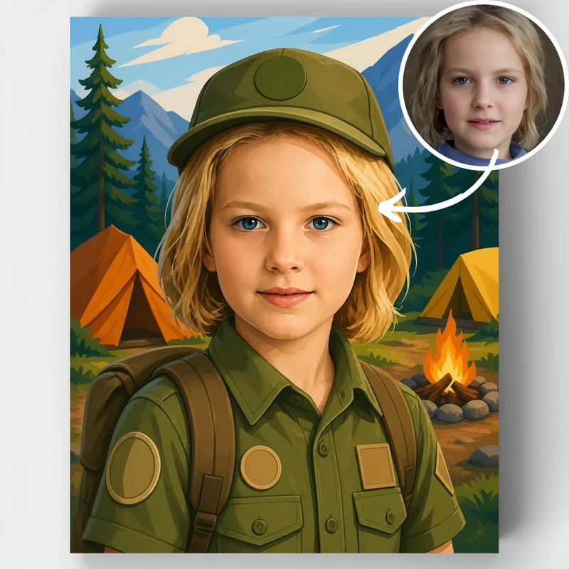 Forest Scout Explorer - Custom Paint by Numbers Kit