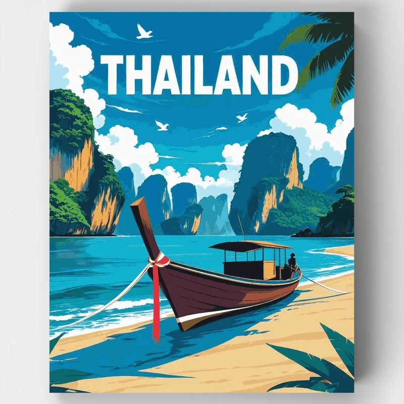 Thailand Paradise Beach - Paint by Numbers Kit