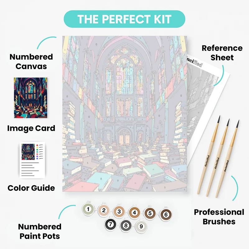 Mystical Library - Paint by Numbers Kit