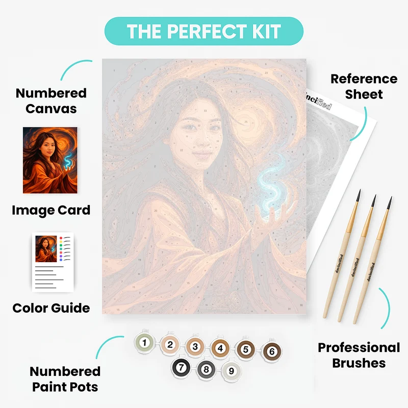 Mystic Sorceress - Custom Paint by Numbers Kit