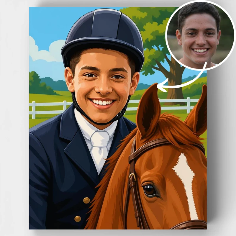 Equestrian Champion - Custom Paint by Numbers Kit