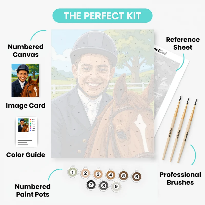 Equestrian Champion - Custom Paint by Numbers Kit