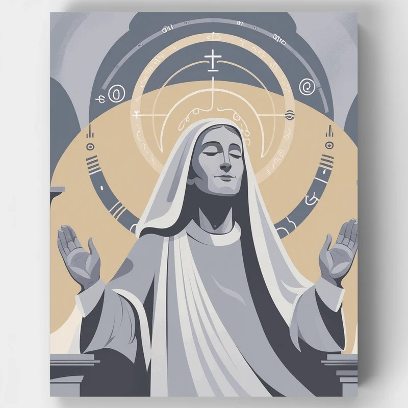 Divine Madonna in Prayer - Paint by Numbers Kit