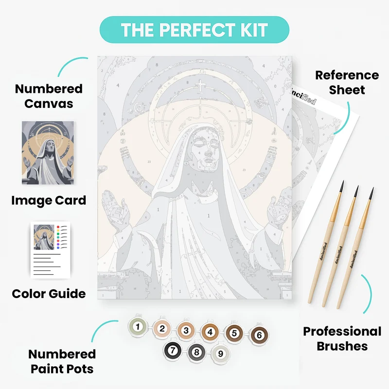 Divine Madonna in Prayer - Paint by Numbers Kit