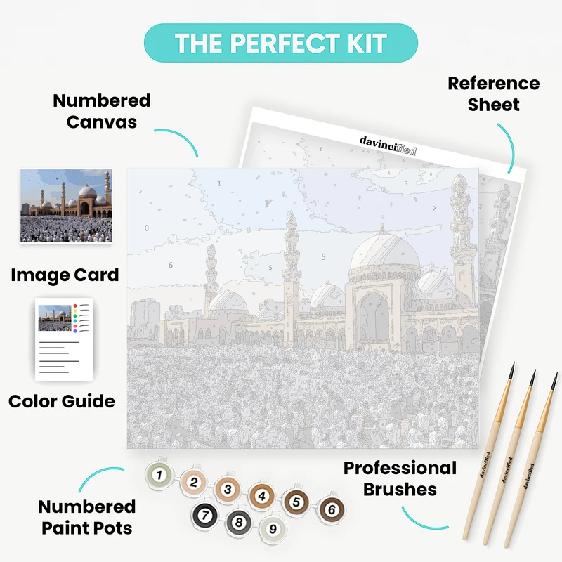 Grand Mosque Prayer - Paint by Numbers Kit