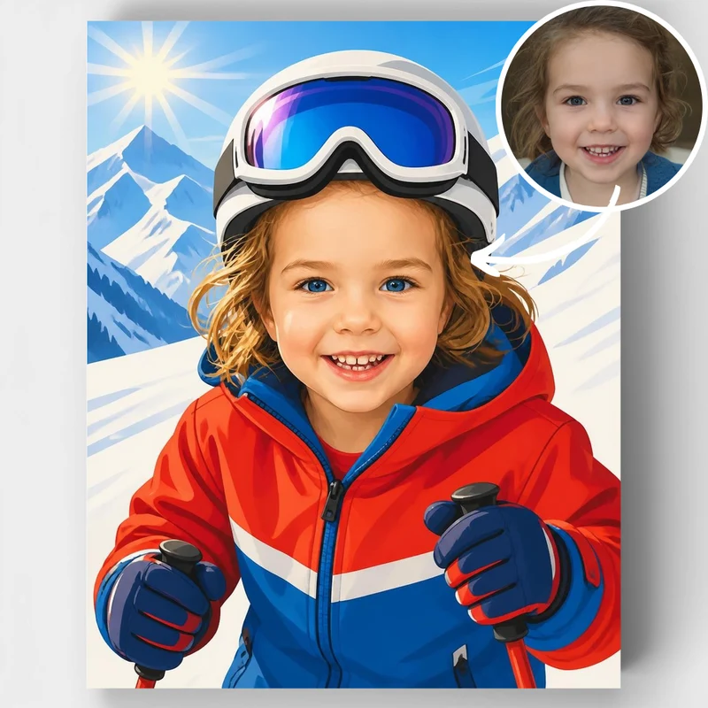 Winter Sports Adventure - Custom Paint by Numbers Kit