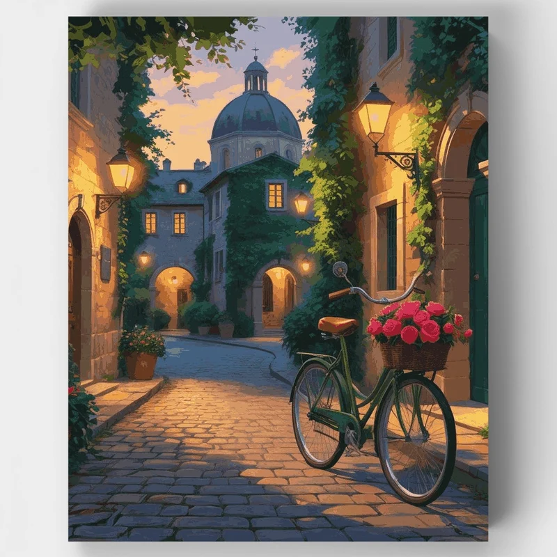 Italian Courtyard Evening - Paint by Numbers Kit