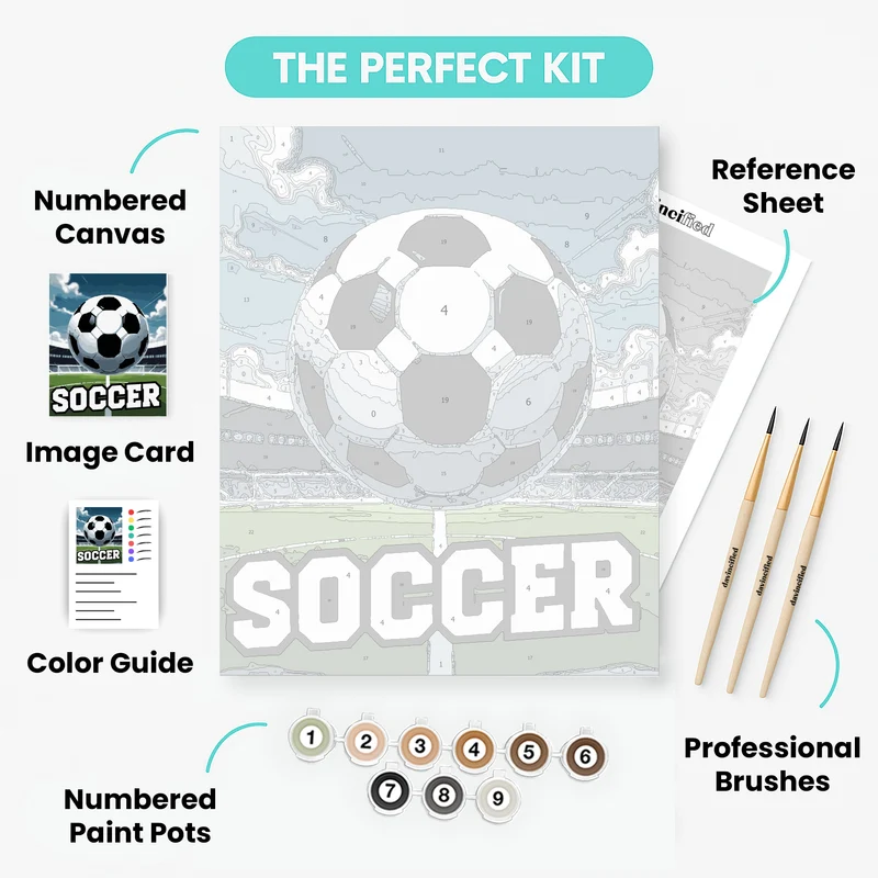 Soccer Stadium Glory - Paint by Numbers Kit