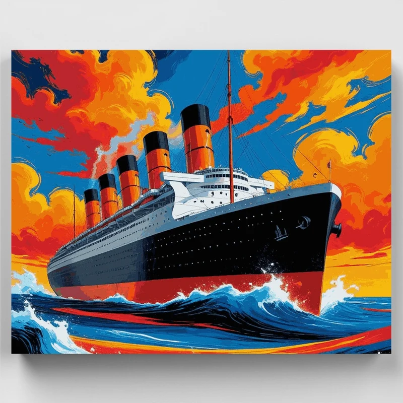 Majestic Ocean Vessel - Paint by Numbers Kit