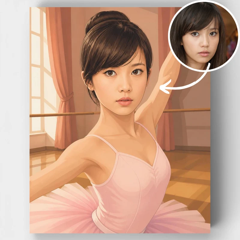 Graceful Ballerina - Custom Paint by Numbers Kit