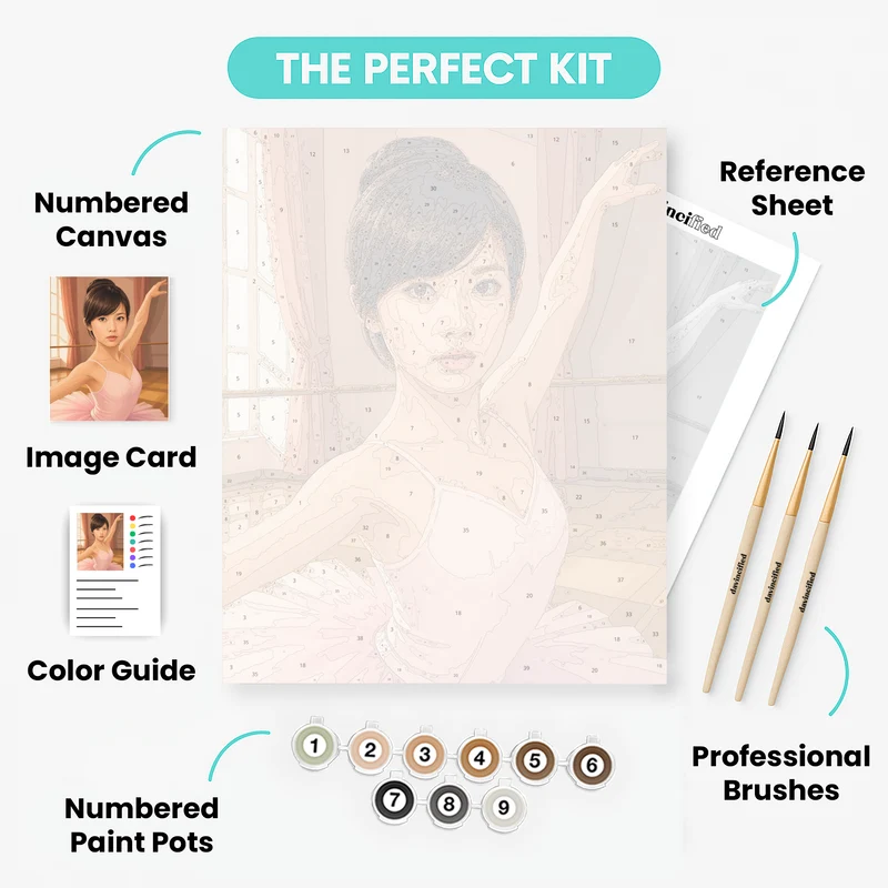 Graceful Ballerina - Custom Paint by Numbers Kit