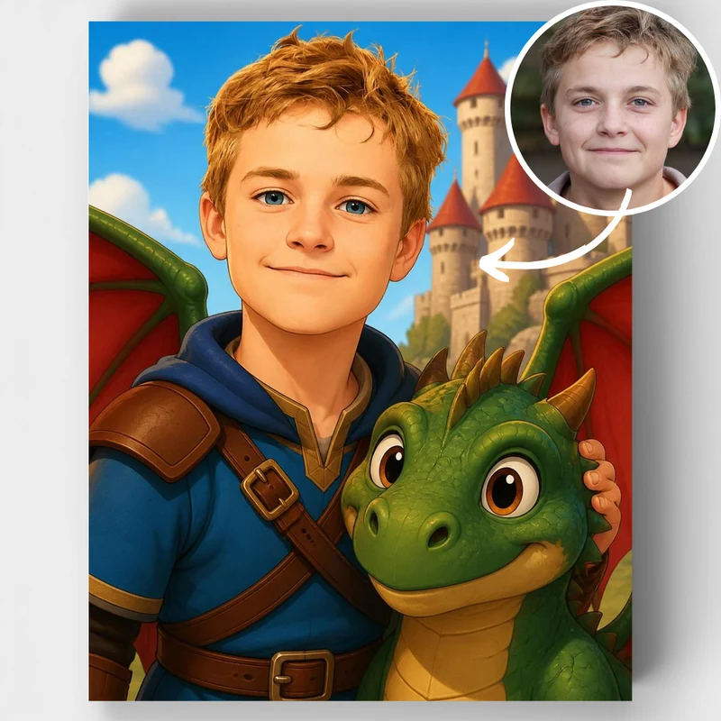 Dragon Rider - Custom Paint by Numbers Kit
