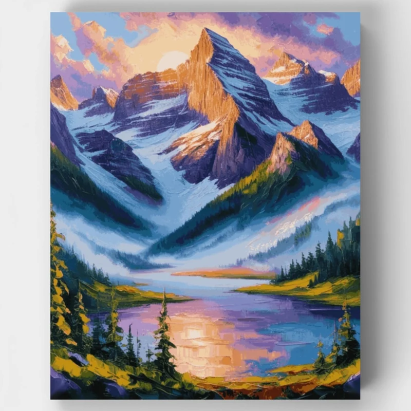Mountain Landscape - Paint by Numbers Kit