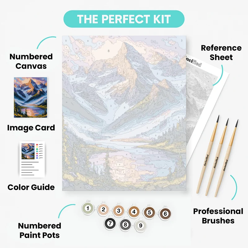 Mountain Landscape - Paint by Numbers Kit