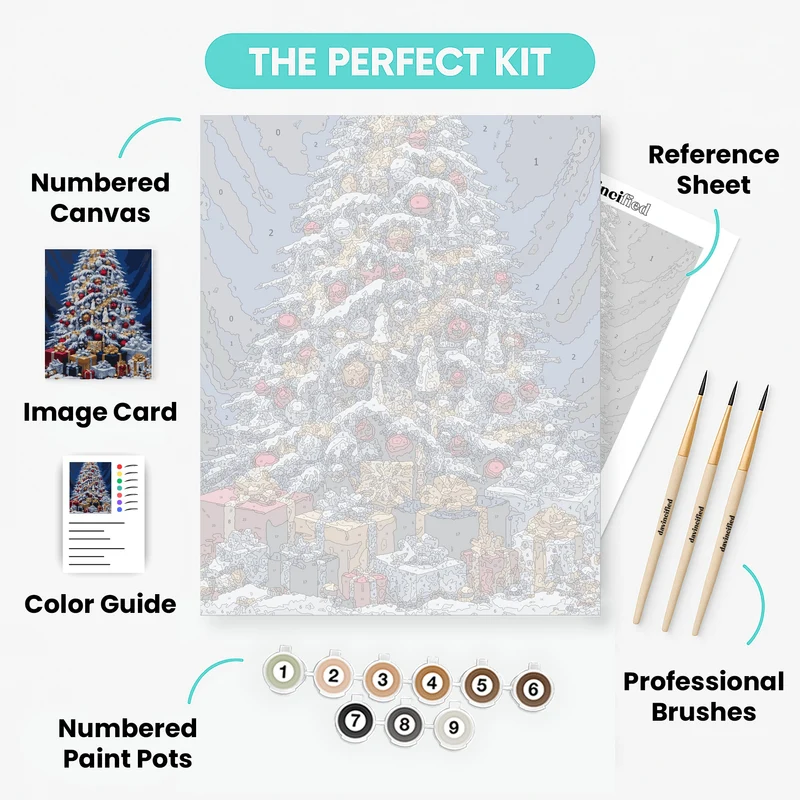 Enchanted Christmas Tree - Paint by Numbers Kit