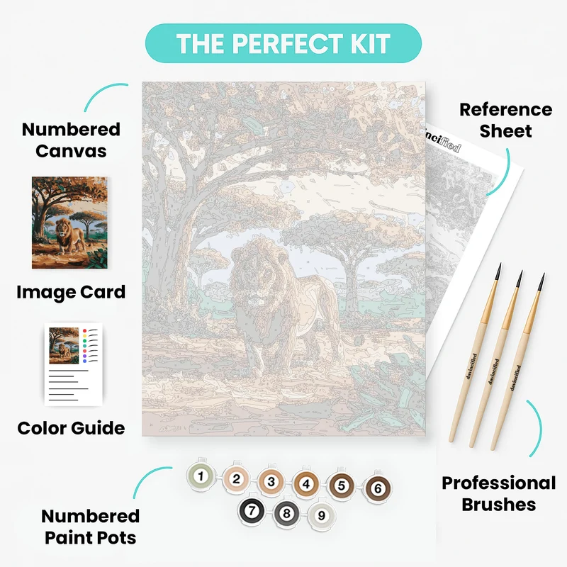 Safari Scene - Paint by Numbers Kit