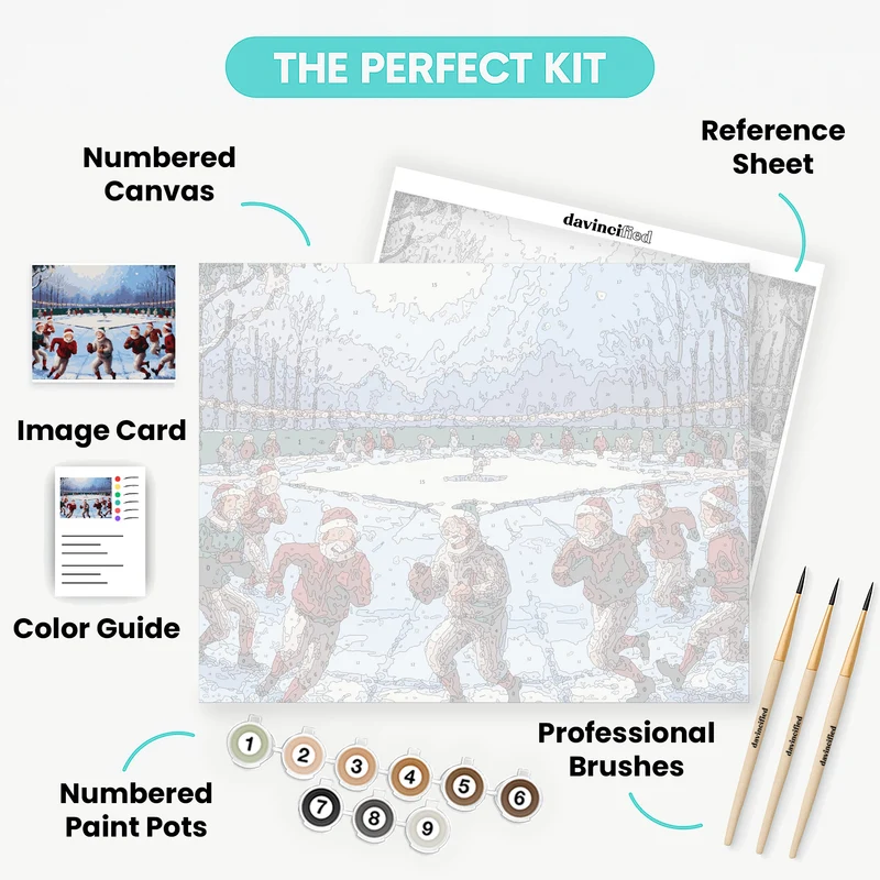 Winter Ice Skating Fun - Paint by Numbers Kit