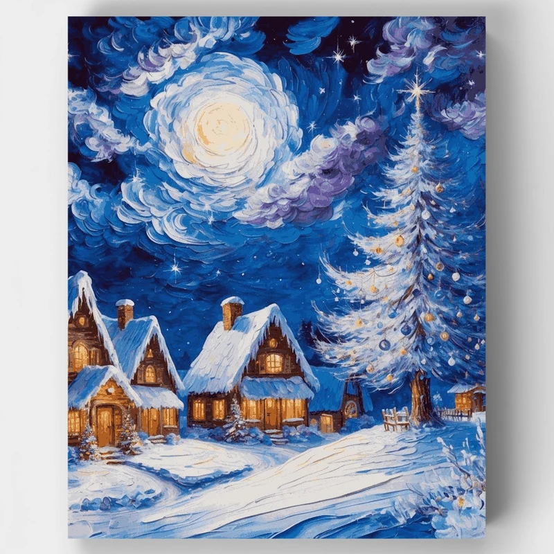Enchanted Winter Night - Paint by Numbers Kit
