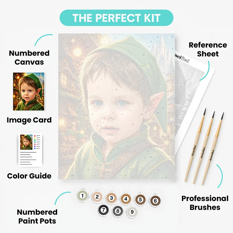 Magical Elf Adventure - Custom Paint by Numbers Kit