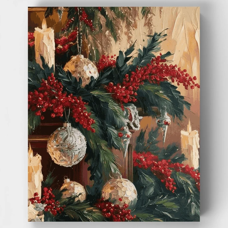 Festive Christmas Elegance - Paint by Numbers Kit
