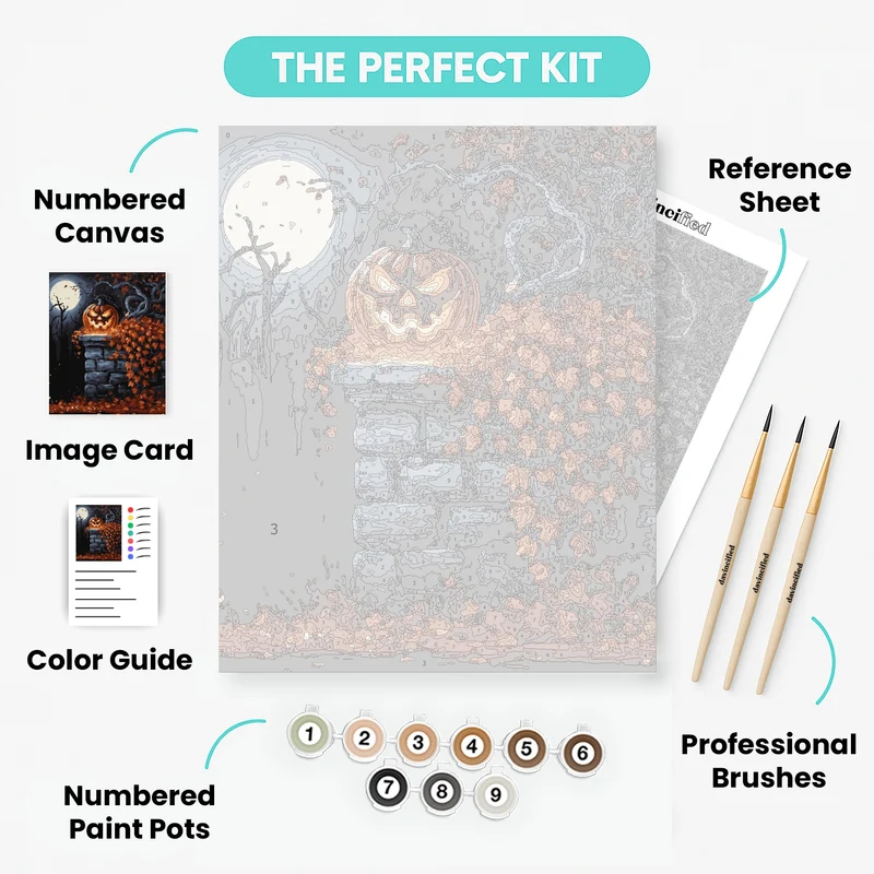 Spooky Halloween Moment - Paint by Numbers Kit