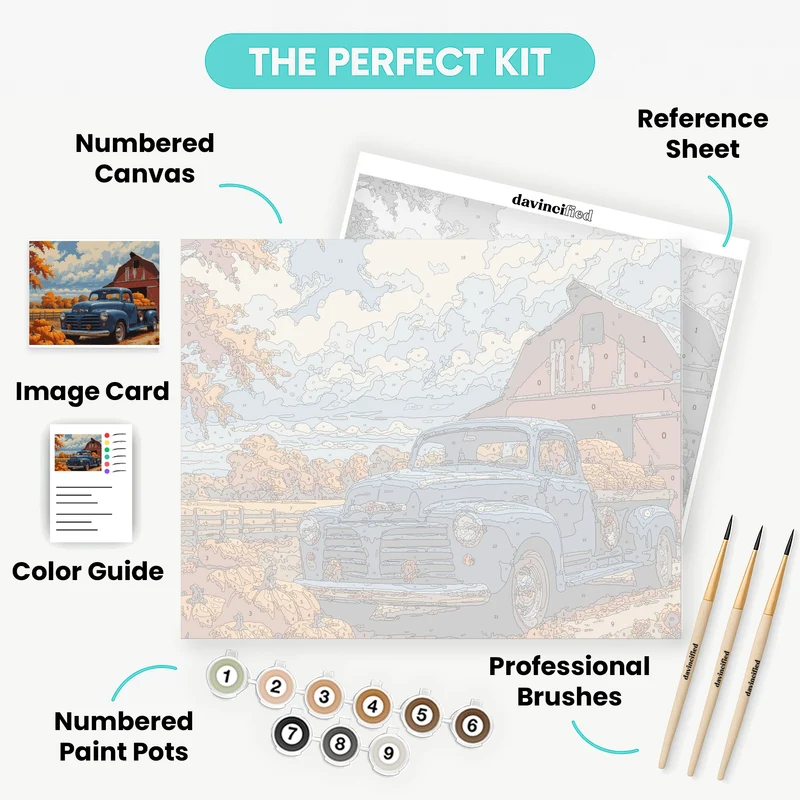 Autumn Harvest Pickup - Paint by Numbers Kit