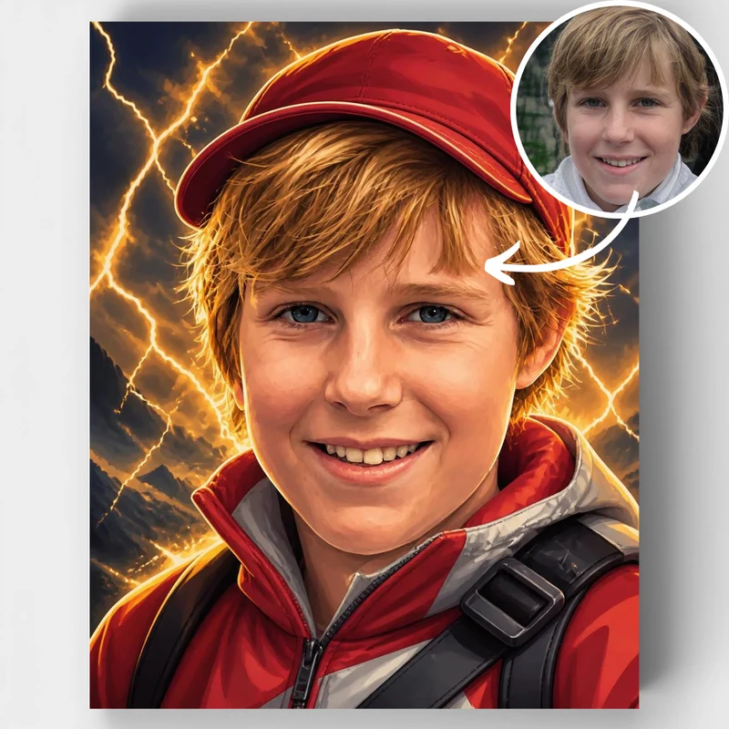 Lightning Boy Adventure - Custom Paint by Numbers Kit