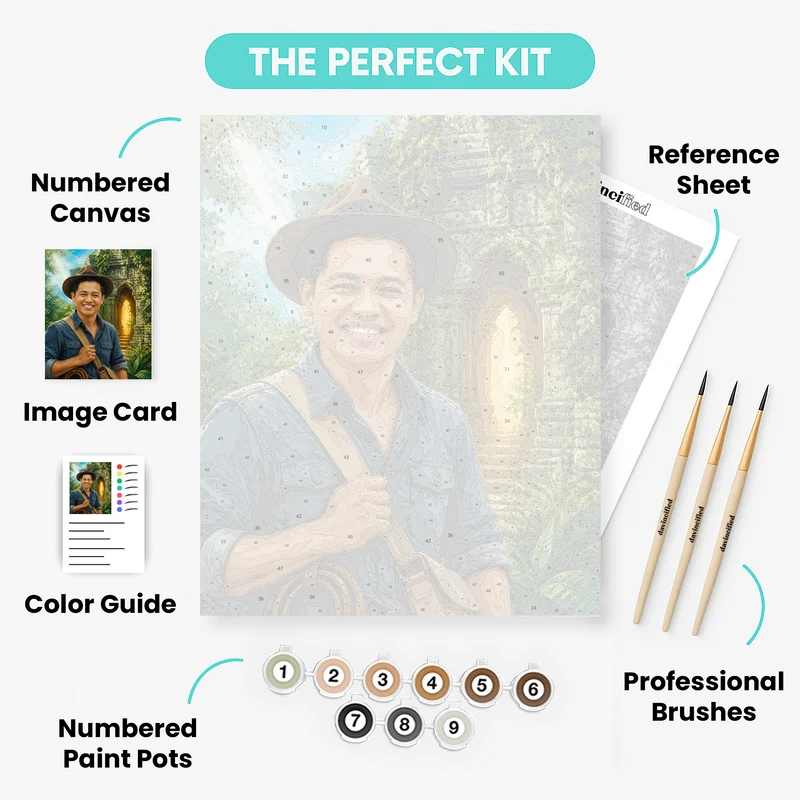 Temple of Treasures - Custom Paint by Numbers Kit