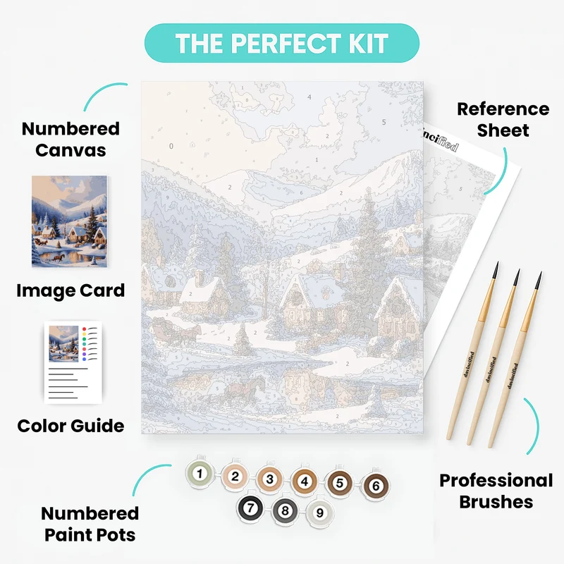 Winter Wonderland Village - Paint by Numbers Kit