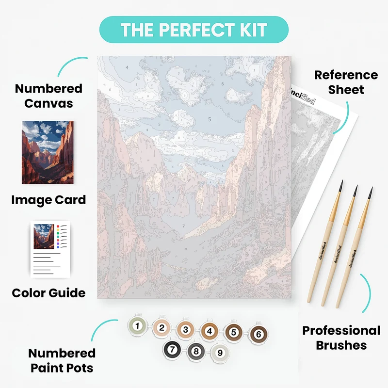 Red Rock Canyon Vista - Paint by Numbers Kit