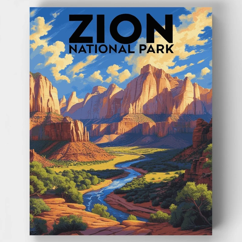 Zion Valley Sunset - Paint by Numbers Kit