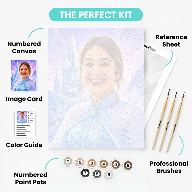 Ice Princess Adventure - Custom Paint by Numbers Kit