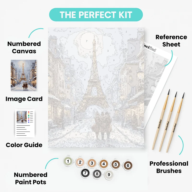 Winter in Paris - Paint by Numbers Kit