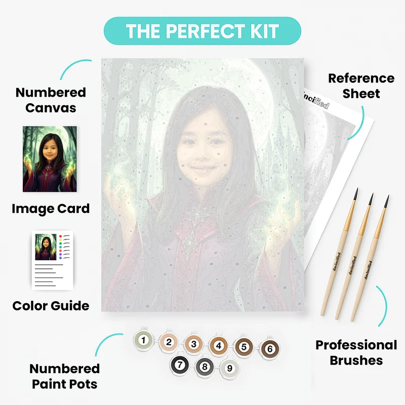 Moonlit Halloween Spirit - Custom Paint by Numbers Kit