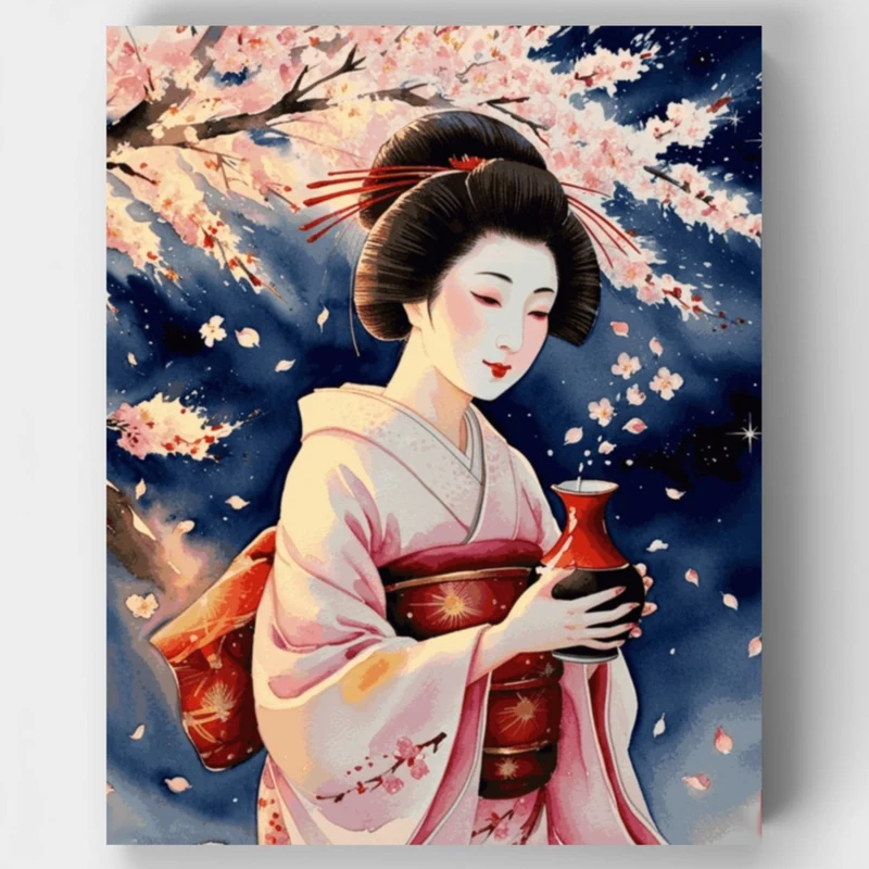 Serene Geisha - Paint by Numbers Kit