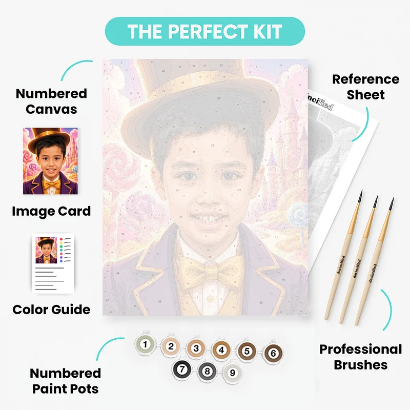 Candy World - Custom Paint by Numbers Kit