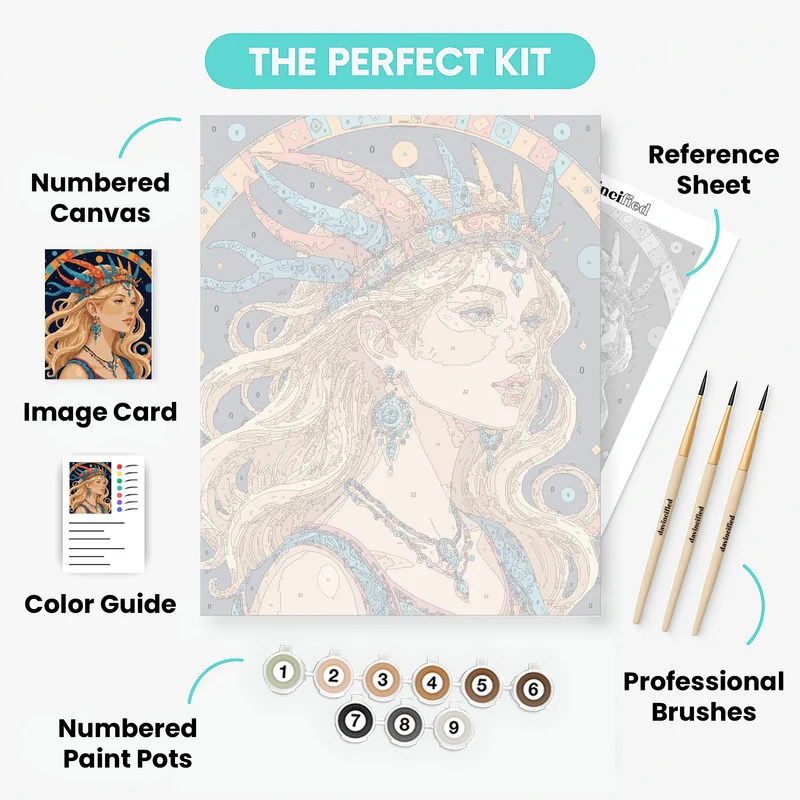 Celestial Crown Princess - Paint by Numbers Kit