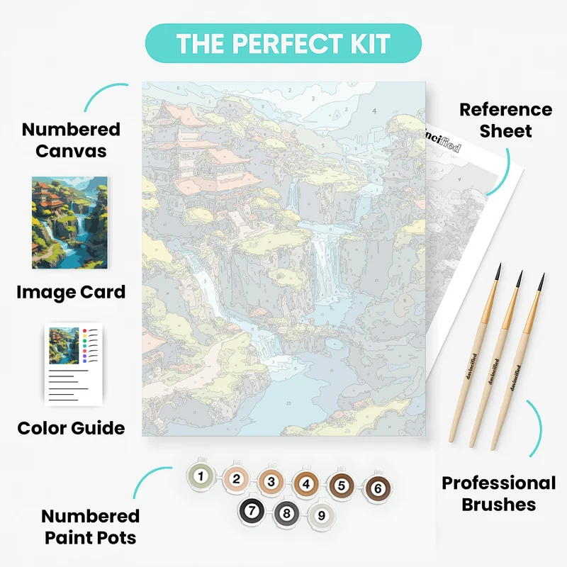 Waterfall Retreat - Paint by Numbers Kit