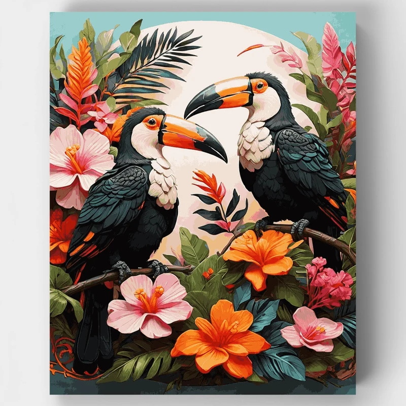 Tropical Toucan Paradise - Paint by Numbers Kit