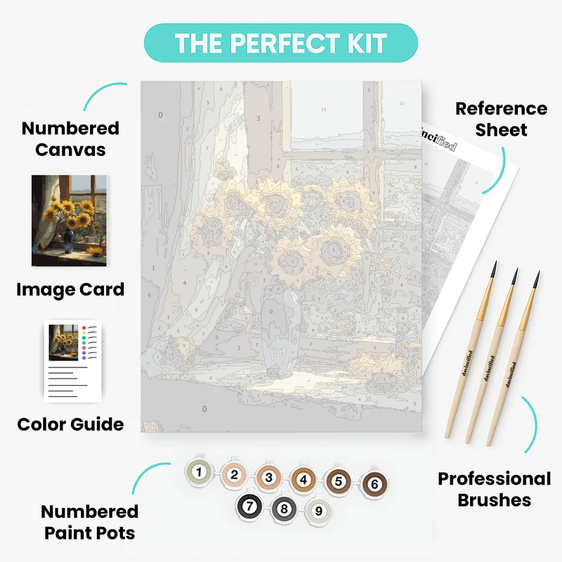 Sunlit Blooms - Paint by Numbers Kit